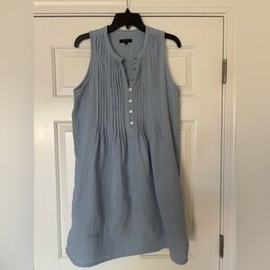 Quince 100% Organic Cotton Gauze Sleeveless Swing Dress